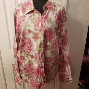 Talbots Woman Floral Blouse, plus-petite